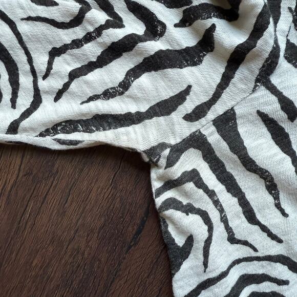 ATM Zebra Print Slub Cotton Long Sleeve Tee – Women’s Medium - Picture 9 of 11